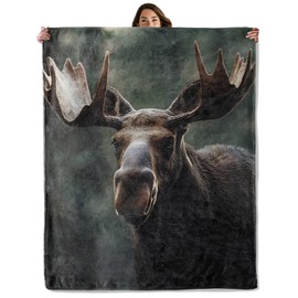Forest Wildlife - Manta de franela para niños, niñas, adultos, mujeres, mullida, cálida, suave, acogedora, regalo para recámara, sofá, viajes, decoración del hogar, 50 x 60 pulgadas