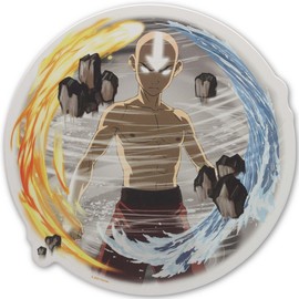 Avatar The Last Airbender Aang Elemental Round Wood Wall Decor - Fun Aang Wall Art for Home