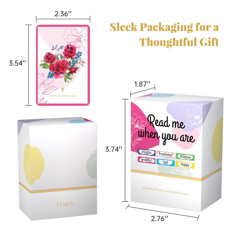 ULARCS Scratch Off Bible Verse Cards, 96 Read Me When