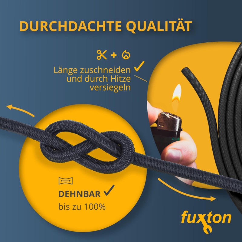 fuxton® Rubber Cord (6 mm x 10 m), Expander Rope,