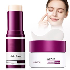 Bálsamo Multi Volumen de Calcio, Cemenrete Cal cium MultiBalm, Calcium Mu lti Balm AntiAging, Barra De Cuidado De Ojos, Wrinkle Core Stick, Mantiene La Piel Húmeda Y Suave, Cuello Y Rostro (2PCS)