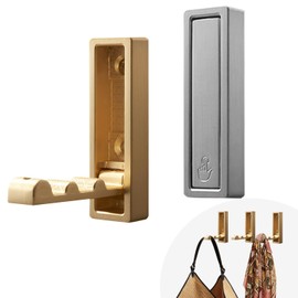 atnayo 2 Packs Door Hooks, Folding Wall Hook, Robe & Bath Towel Hooks