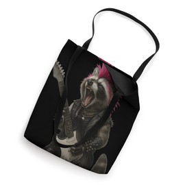 Raccoon punk Playing Guitar Rock and Roll For Men Women Kid Tote Bag