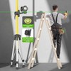 Huepar 12 Ft./3.7M Laser Level Pole LP36A with Tripod, 1/4-Inch
