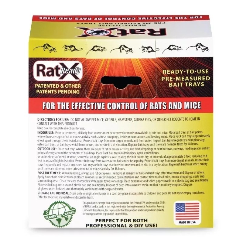 RatX 2 Pk Ready-to-Use Rat Bait Trays. Effective on All