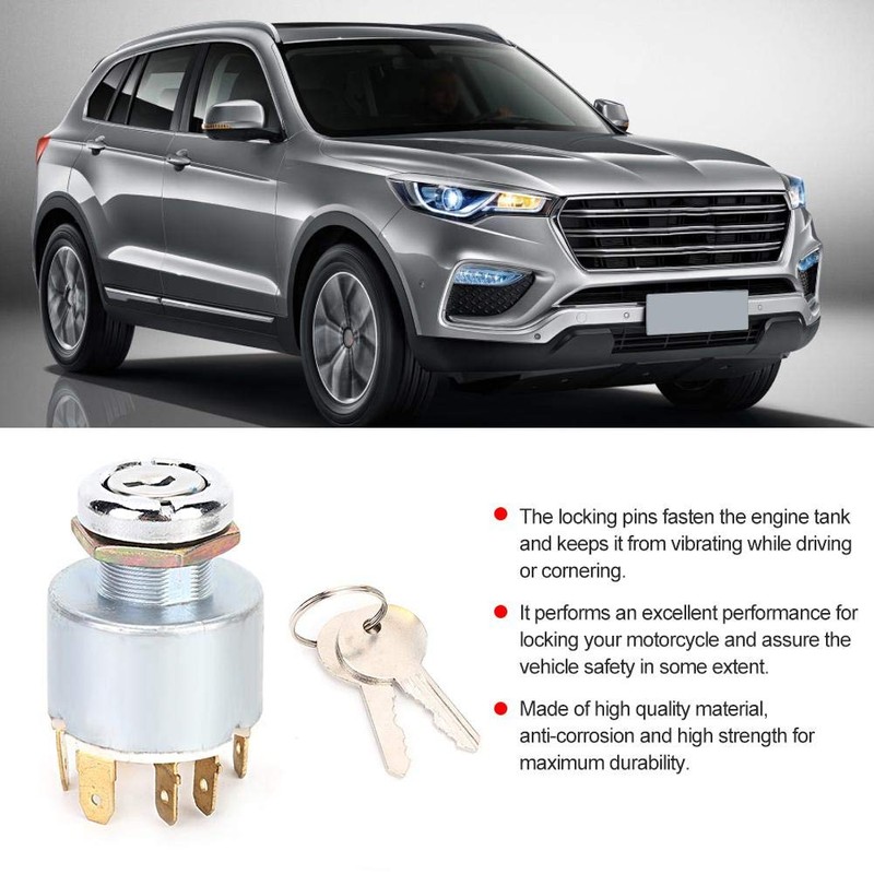 Motorcycle ignition lock, car boat motorcycle key start switch, universal