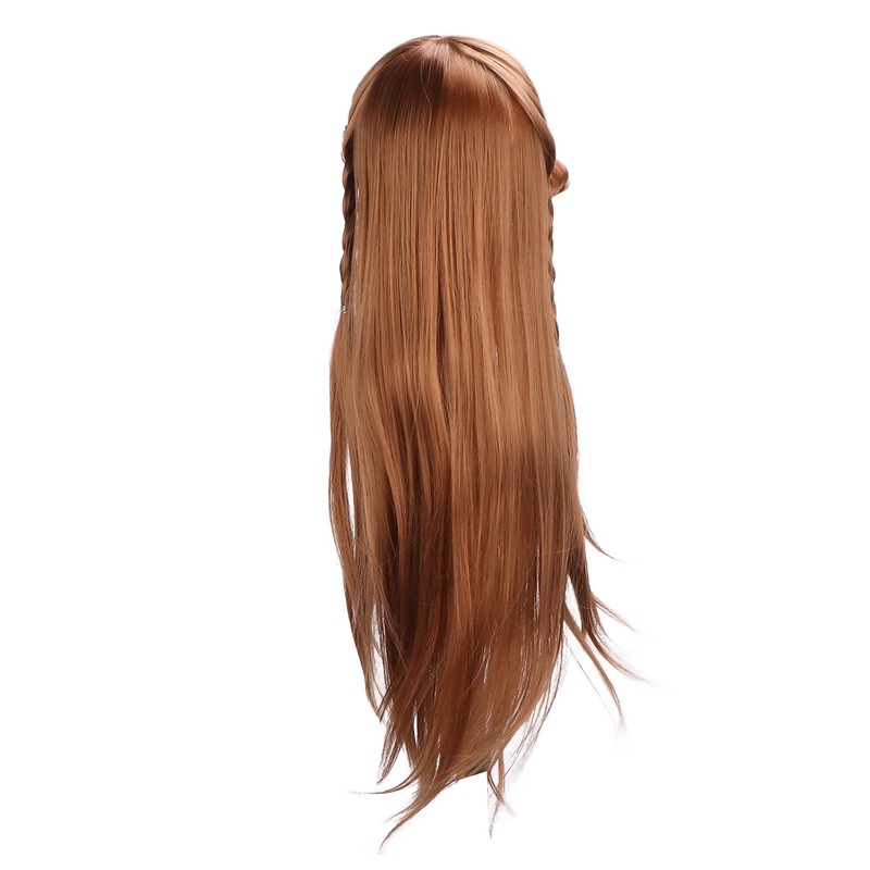 Long Hair Mannequin Head Light Brown Hairdresser Practice Training Head