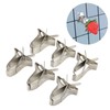 6pcs Parrot Fruit Vegetable Clips Stainless Steel Bird Cage Feeder