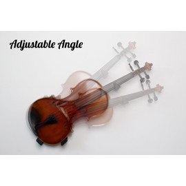 CrunchyWorks Inclined Adjustable Adjustable Slanted Violin Holder, Wall Mount Hanger Hook with Mounting Kit, Wall Mount Violin Stand, Black