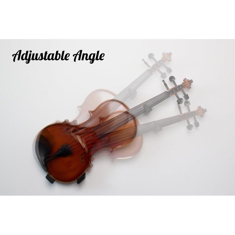 CrunchyWorks Inclined Adjustable Adjustable Slanted Violin Holder, Wall Mount Hanger