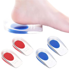 2 Pairs of Heel Pads, Heel Protection for Shoes, Heel Spur Insoles, Heel Wedge Gel Cushion, Heel Cushion Orthopaedic for Heel and Achilles Tendon, Soft Gel Insoles for Men and Women (L)