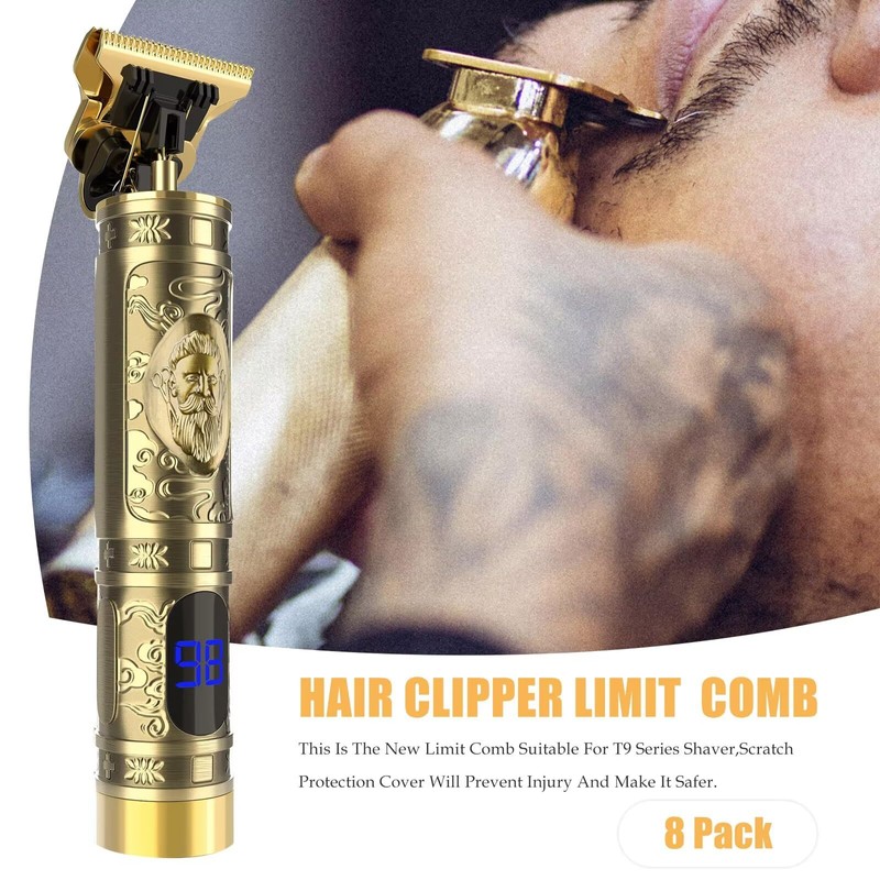 8Pcs Universal Hair Trimmer Clipper Limit Comb Guide Sets Replacement