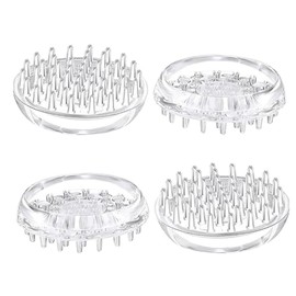 Spiked Caster Cups 4 pack 45mm Round Clear Furniture with Spiked Felt Pad Castor Cups Carpet Protector for Sofas Tables chair Furniture Legs to Protect Carpet From Dents