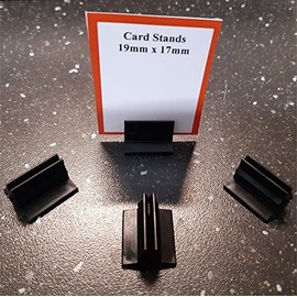 Rectangular Card Stands 19x17mm For Board Games etc Pack of 25 (Black)
