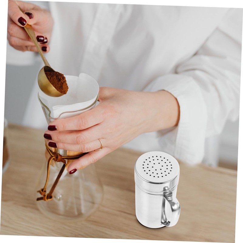 SHOWERORO 3pcs Stainless Steel Powdered Sugar Shaker Baking Duster Lid