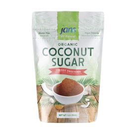 Jans Organic Coconut Sugar (16 Oz Pack of 3) - Organic Brown Coconut Sugar Derived from Fresh Coconuts, Non-GMO, Sourced from Sustainable Farms, Coconut Brown Sugar, Coconut Sugar