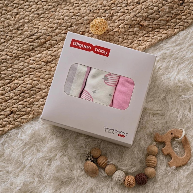 GLLQUEN BABY Swaddle Blanket 3 Pack 0-3 Months NEW. 100