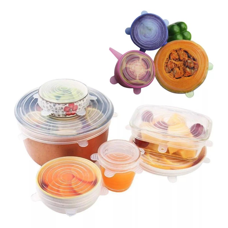 Universo en Linea Tapas Extensible De Silicona Flexible Hermética Set