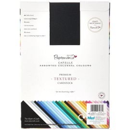 Docrafts A5 Premium Cardstock Texture Capsule, Multicolour (Pack of 75)
