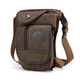 Fekesu Oxford Leg Bag for Men Motorcycle Riding Women's Fanny Pack Outdoor Travel Fishing Hiking Cycling Hip Bags (Coffee02)