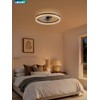 LEDIARY 20" Modern Ceiling Fans with Lights and Remote, Dimmable