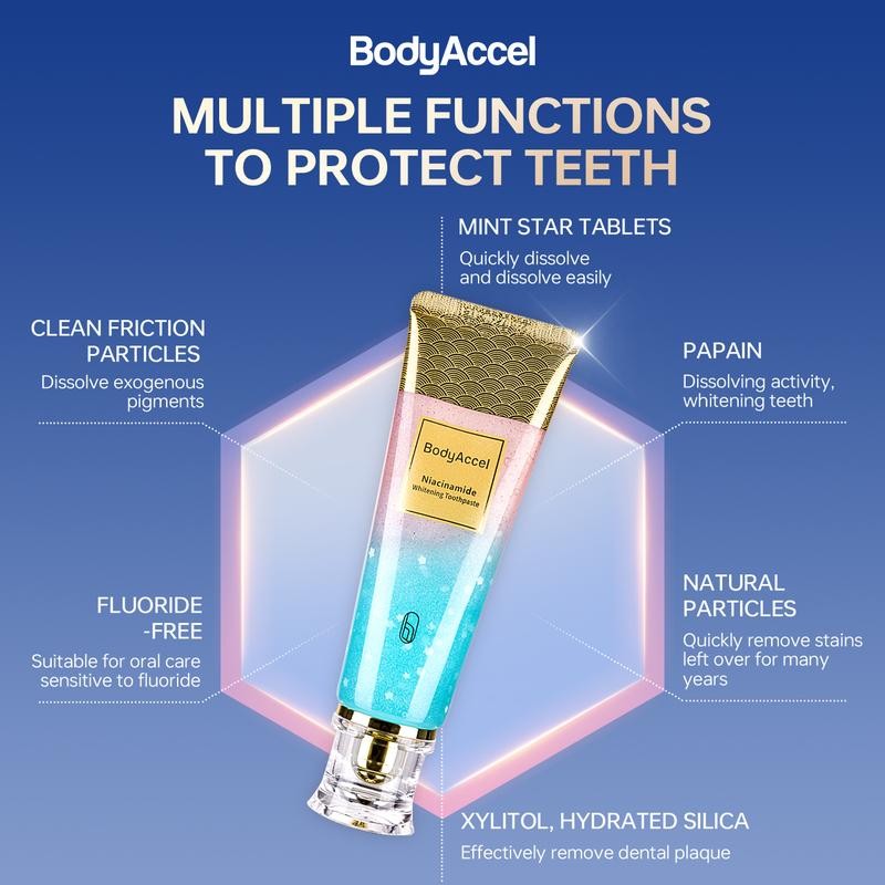 BodyAccel 【Triple Whitening】Niacinamide Whitening Toothpaste-NC - Specification: 2 pcs (affordable