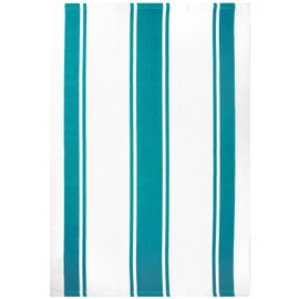 MU Kitchen Classic Cotton Stripe Towel, 20 x 30 Inch, Surf