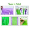 4 Pack Purple and Green Foil Fringe Curtains for Party