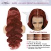 30 Inch Reddish Brown Wig Human Hair 13x6 Body Wave