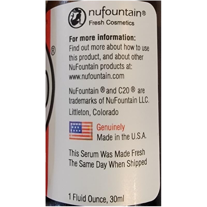 NuFountain C20 3-pack. HAND CRAFTED 3 1-Ounce Bottles of 20%