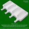 Mercader Digital 3 Pzs Molde Silicón 4 Paletas Heladas 80ml