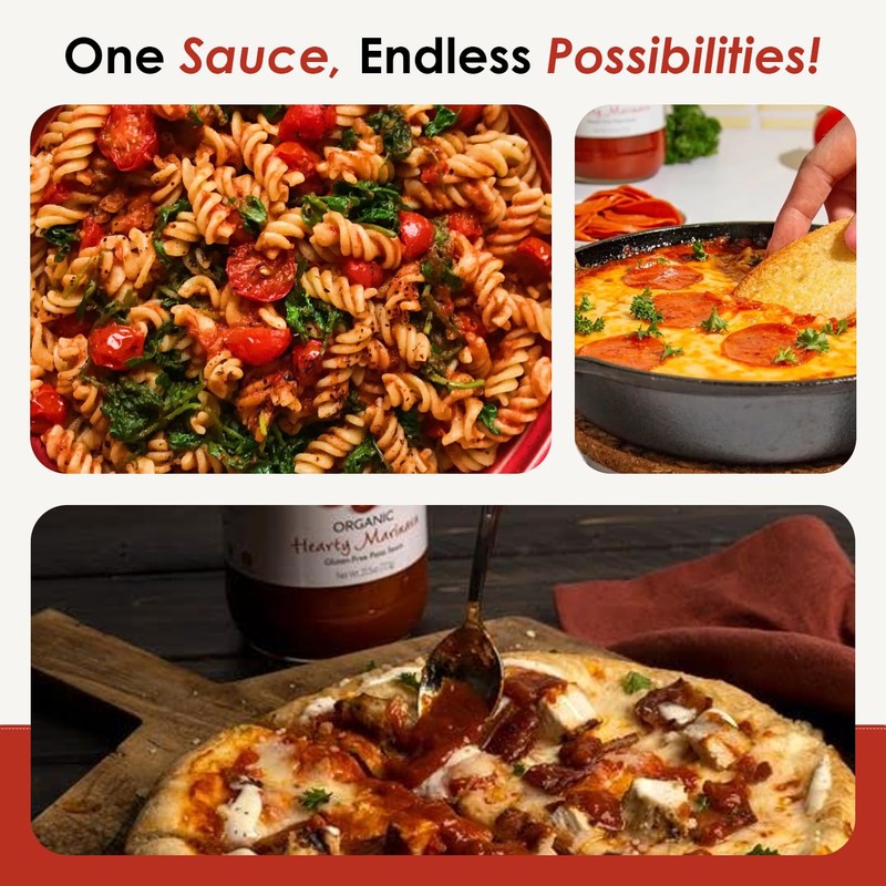 Dave's Gourmet Organic Hearty Marinara Pasta Sauce - Thick &