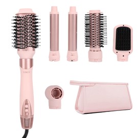 6-in-1 Multi Hair Styler | Air Styling & Drying System | Powerful Hair Dryer Brush | No Heat Damage | Auto-Wrap Curlers, Oval Brush, Round Brush, Comb & Storage Bag