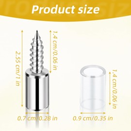 20 Pcs Shelf Support Pegs Metal Shelf Pins with Non-Slip Sleeve Self-Tapping Screws Cabinet Laminate Support Cylindrical Pin Bracket Pegs Suitable for Kitchen Wardrobe Cupboards Cabinet