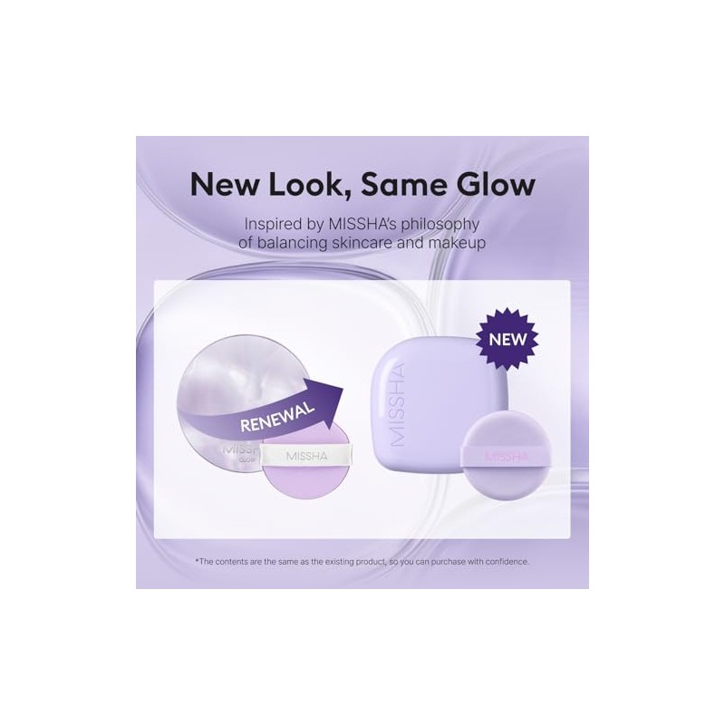 MISSHA- Base de maquillaje Serum Cushion Glow Layering Fit Cushion