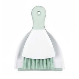 Dust pan Broom Brush Dustpan - Small Broom and Dustpan Set,Mini Broom and Dustpan,Small Dustpan and Brush Set for Home Cleaning, Sofa, Desk, Guinea Pig Cage, Cat Litter etc.（Light Green）