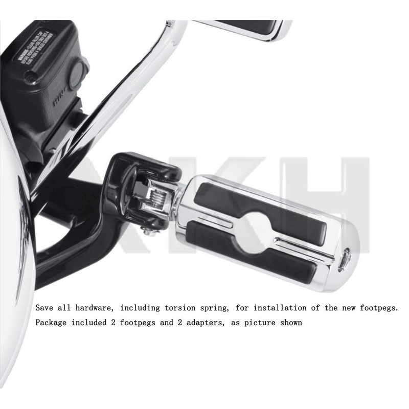 XKMT-Black Wing Mini Floorboards w/Adapters Compatible With Harley 2018-later FXBB