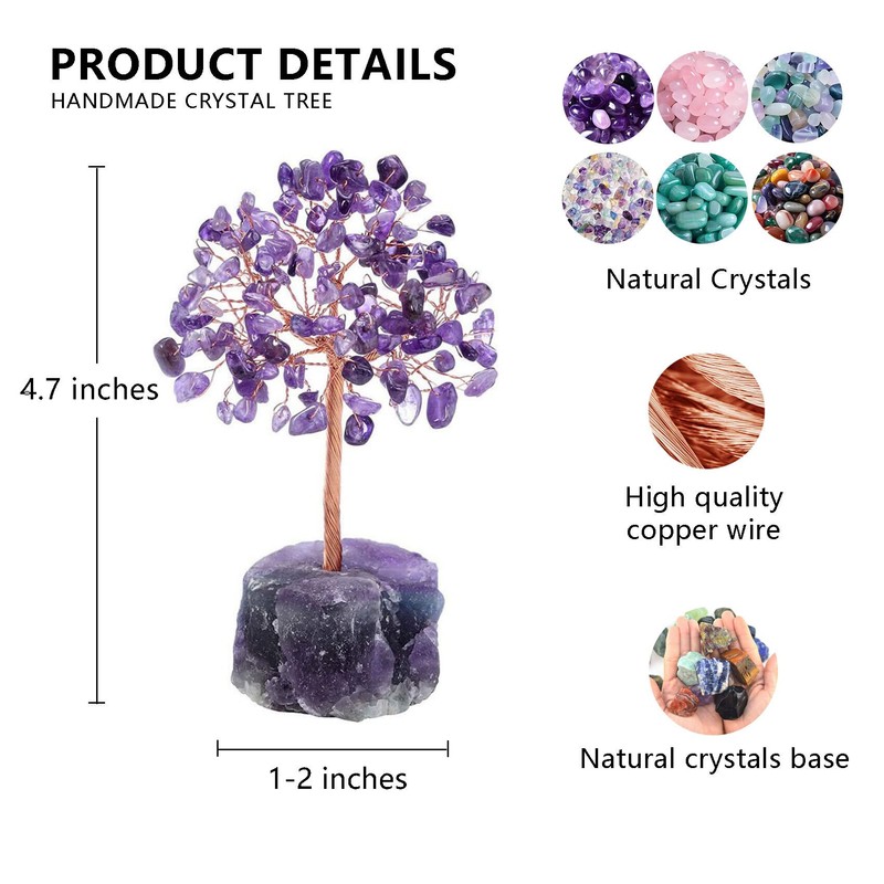 Crystal Tree for Healing and Home Decor - Positive Energy