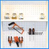 Coume 4 Pieces Pegboard Screwdriver Holders, Stainless Steel Pegboard Pliers
