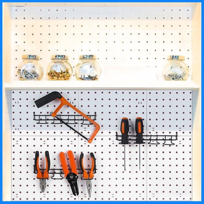 Coume 4 Pieces Pegboard Screwdriver Holders, Stainless Steel Pegboard Pliers