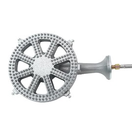 COOKAMP Cast Iron Propane Burner Head with Brass Fitting Orifice (SH16RH - DIY Burner & Regulator)