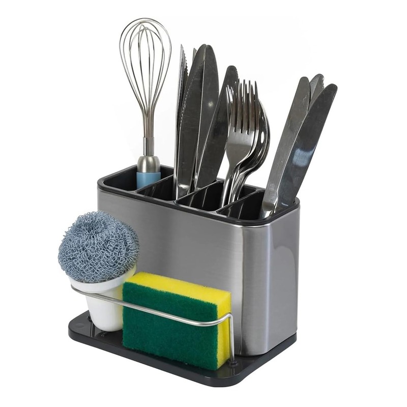 PELLUM Sponge Holder for Kitchen Sink, Stainless Steel Rustproof, Sink