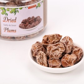 QuirkTech Chinese Dried Plums 8.8 OZ (Preserved Plum) –Traditional Asian Li Hing Mui,Sweet & Sour Salty Dried Plum for Snacking & Flavoring any Iced Beverage, Hawaiian Snacks