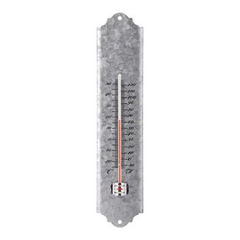 MAISONICA 30cm Wall Thermometer - Galvanised Zinc Rust Proof Garden or Indoor