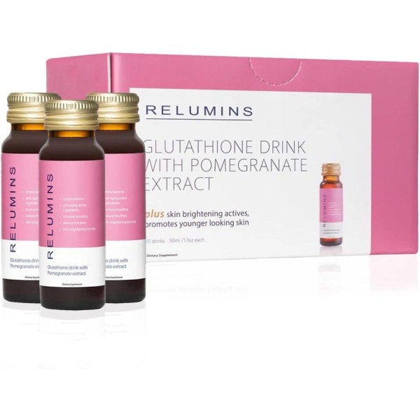 Relumins Glutathione Drink – 50mL x 10 Gluta Shot Bottles