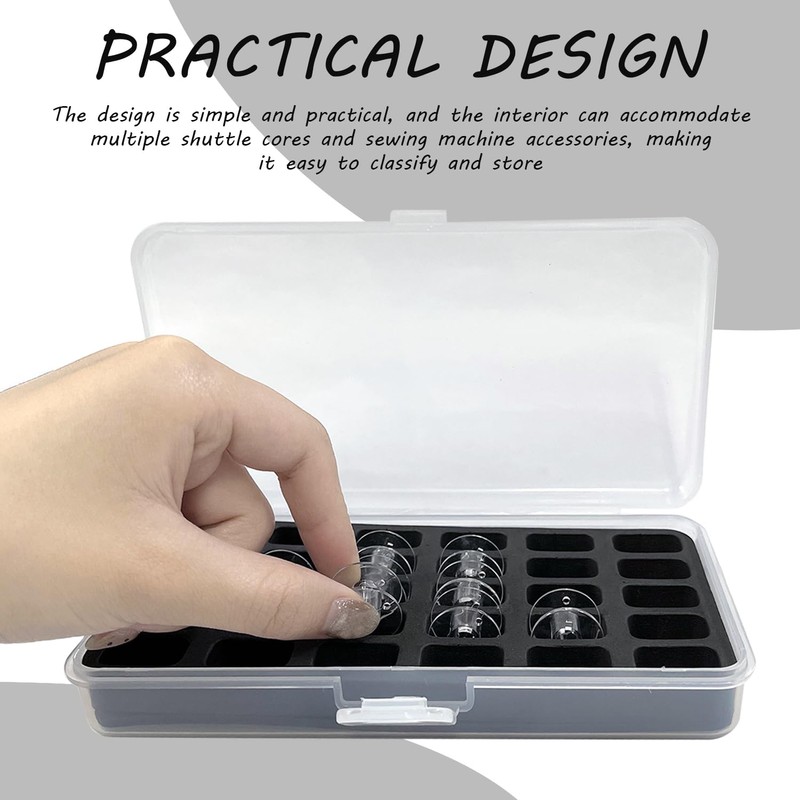 CQQNIU 1 Piece Bobbin Case And 10 Pieces Clear Bobbin,