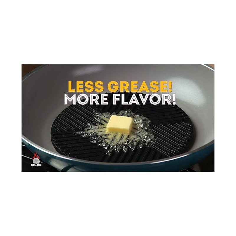 Cast Iron Grill Insert Pan - 7.5" Round Griddle Platte