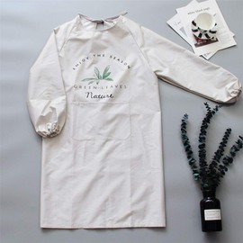 Xlabor Apron with Sleeves for Parents and Children Waterproof Anti-Oil Fabric Painting Apron with Pocket Kitchen Apron Bib Apron Cooking Apron Motif B Adults