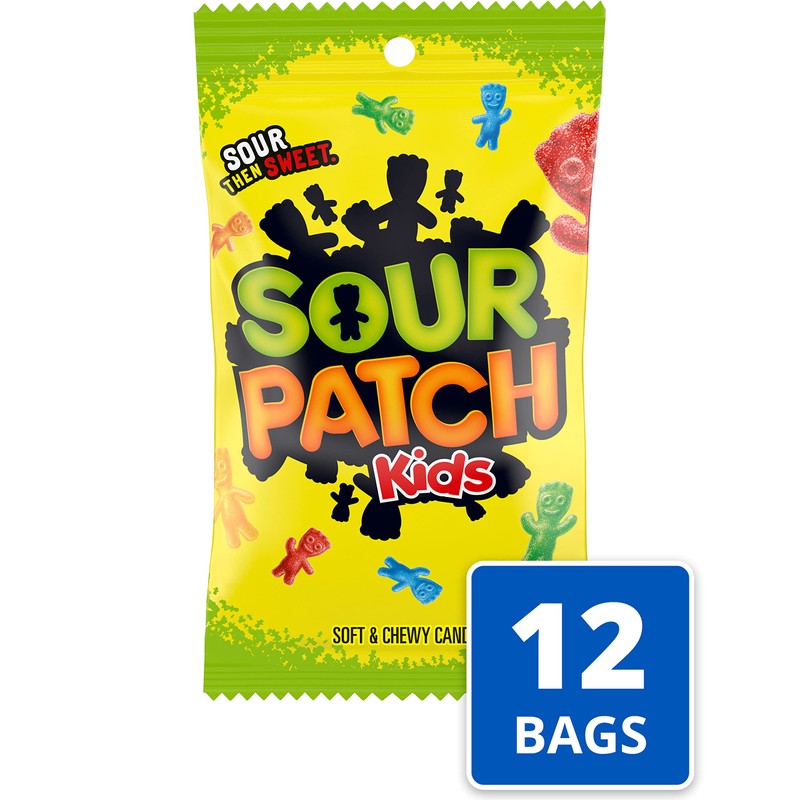 SOUR PATCH KIDS Soft & Chewy Candy, Bulk Candy, 12