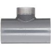 Spears 802-SR Series PVC Pipe Fitting, Tee, Schedule 80, Gray,